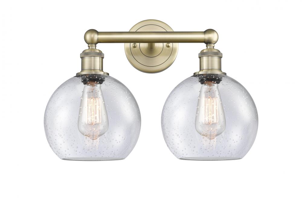 Athens - 2 Light - 17 inch - Antique Brass - Bath Vanity Light