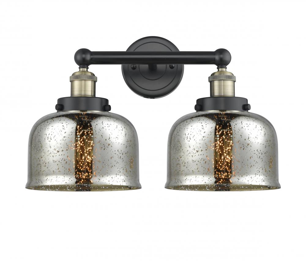 Bell - 2 Light - 17 inch - Black Antique Brass - Bath Vanity Light