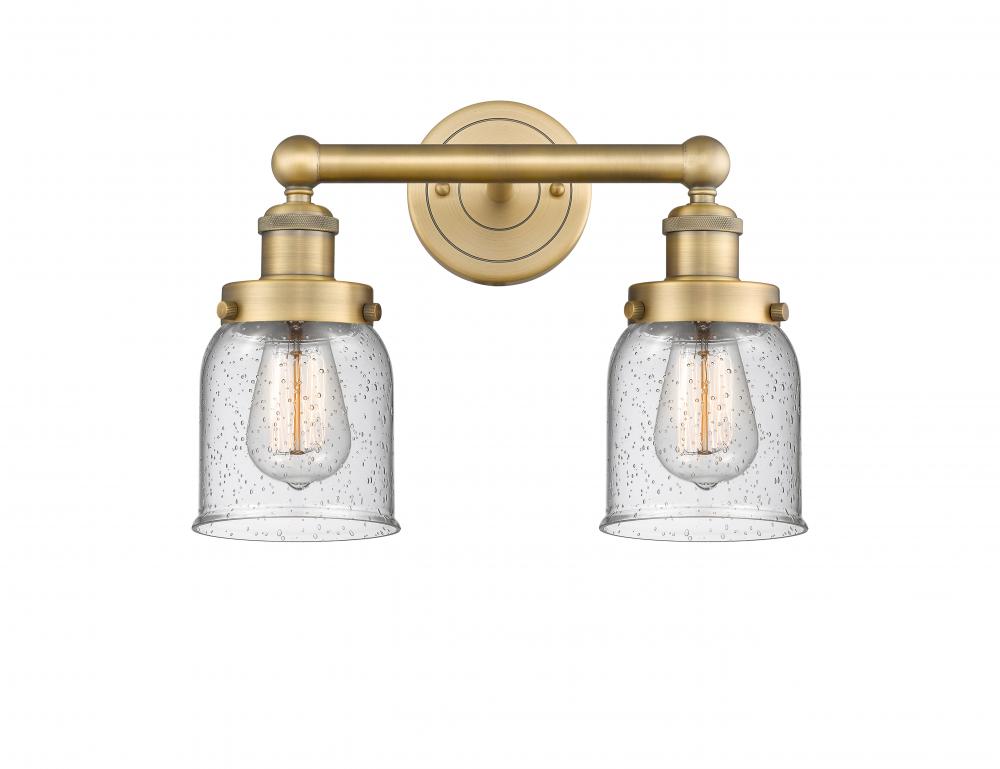 Bell - 2 Light - 14 inch - Brushed Brass - Bath Vanity Light