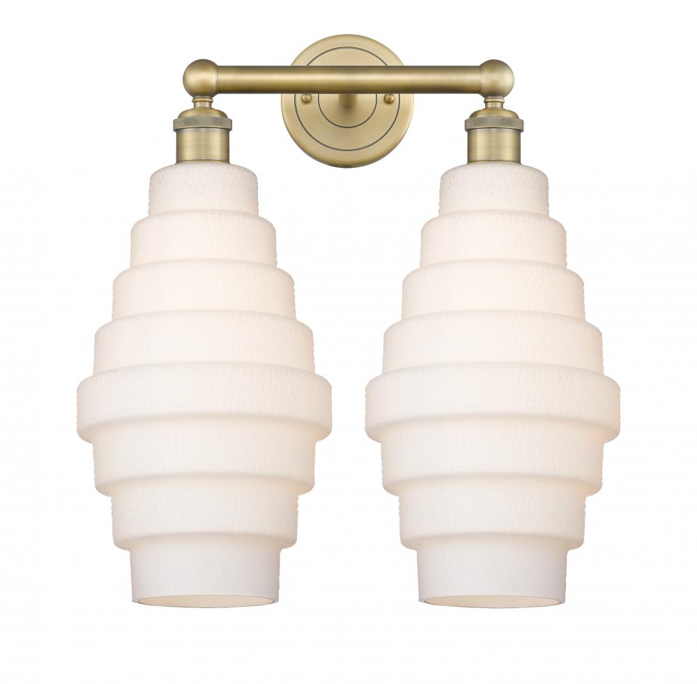 Cascade - 2 Light - 17 inch - Brushed Brass - Bath Vanity Light