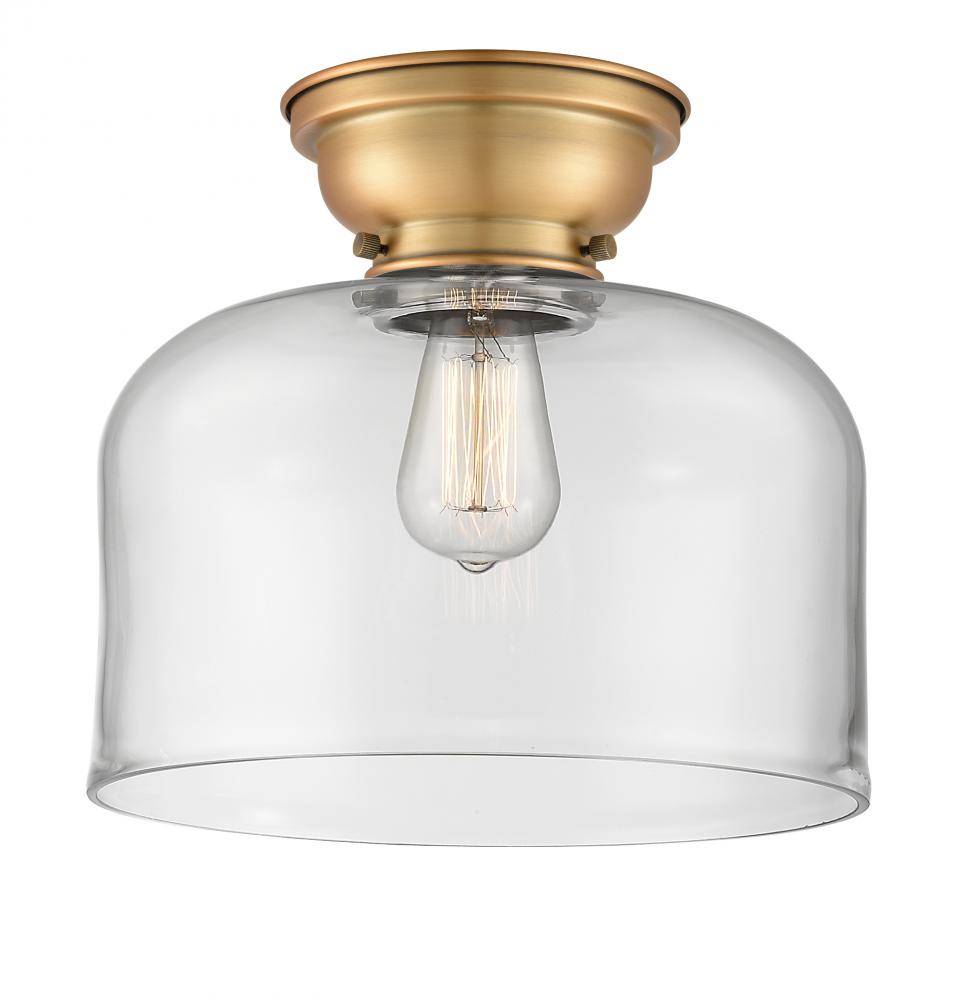 Bell - 1 Light - 12 inch - Brushed Brass - Flush Mount