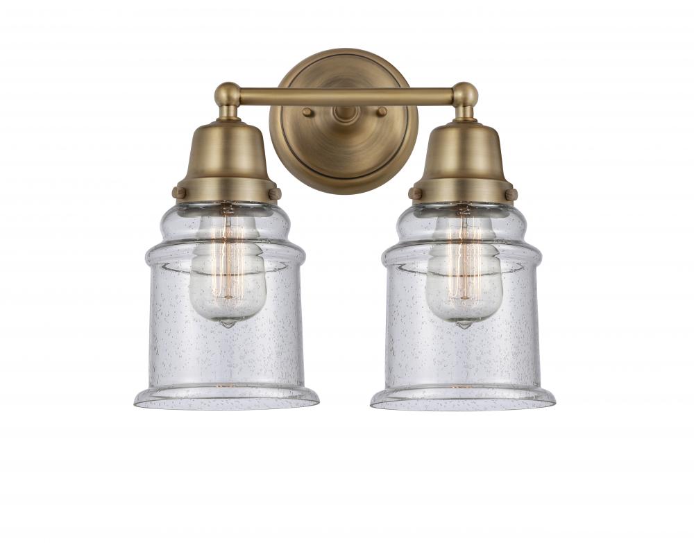 Canton - 2 Light - 14 inch - Brushed Brass - Bath Vanity Light