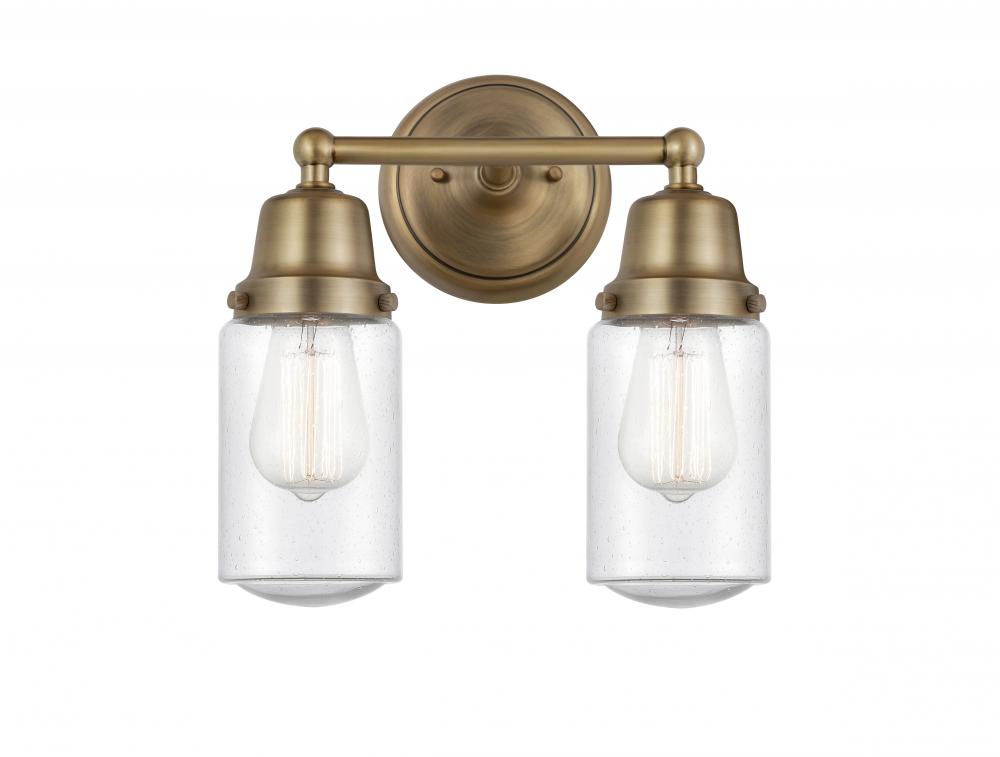 Dover - 2 Light - 13 inch - Brushed Brass - Bath Vanity Light