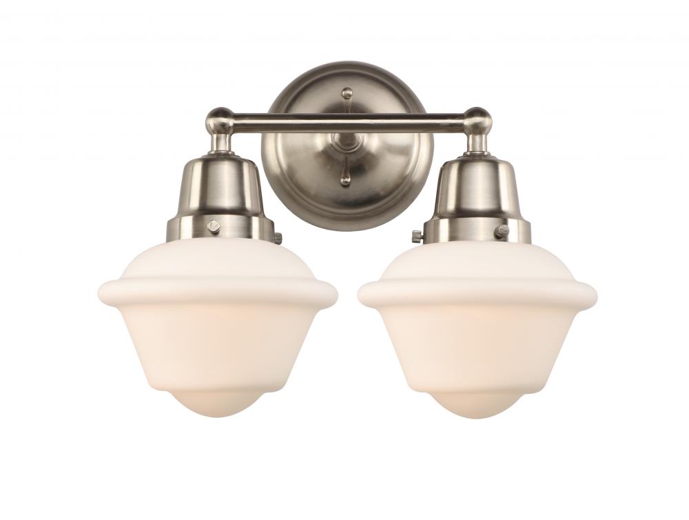 Oxford - 2 Light - 16 inch - Brushed Satin Nickel - Bath Vanity Light