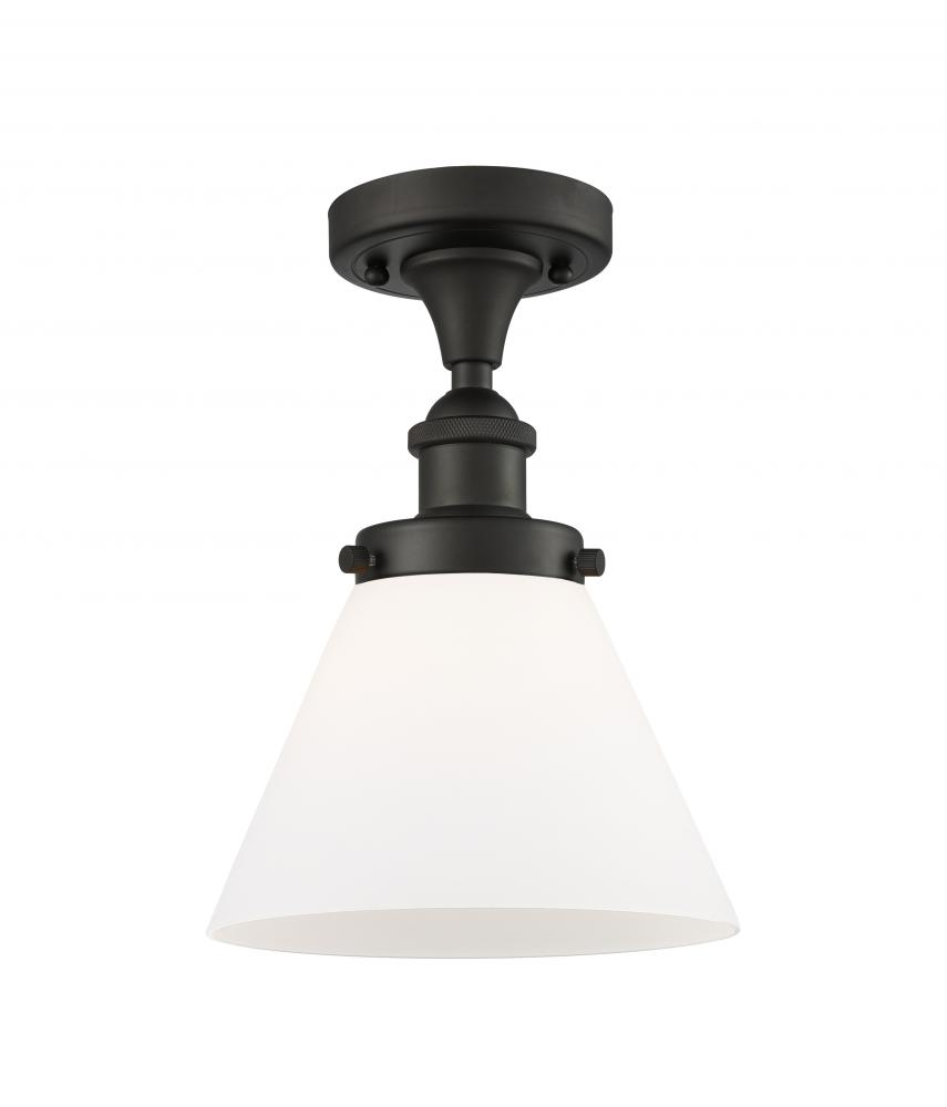 Cone - 1 Light - 8 inch - Oil Rubbed Bronze - Semi-Flush Mount