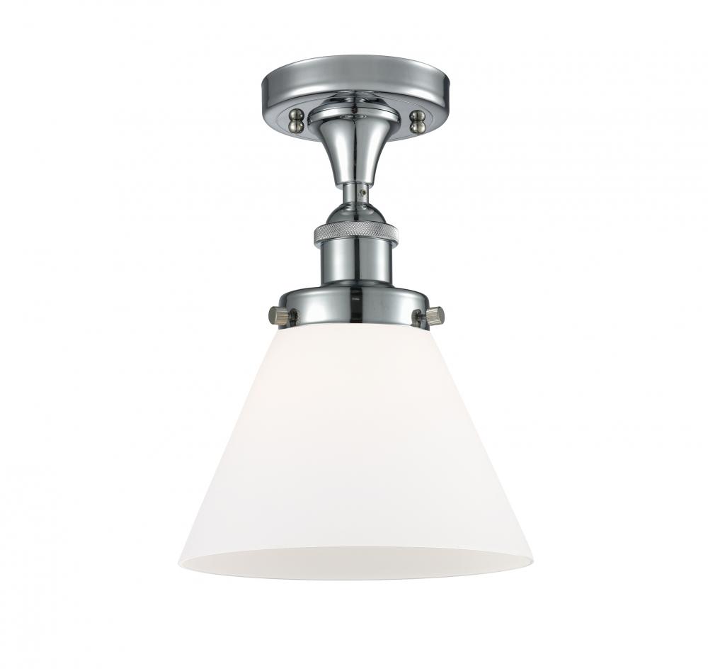 Cone - 1 Light - 8 inch - Polished Chrome - Semi-Flush Mount