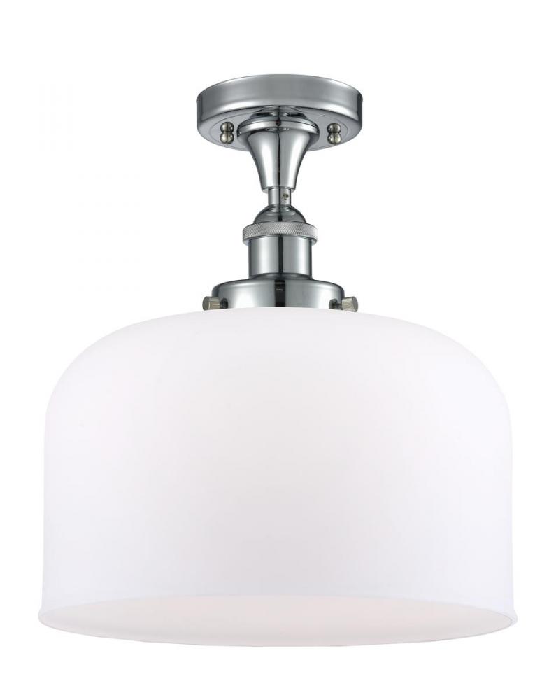 Bell - 1 Light - 12 inch - Polished Chrome - Semi-Flush Mount