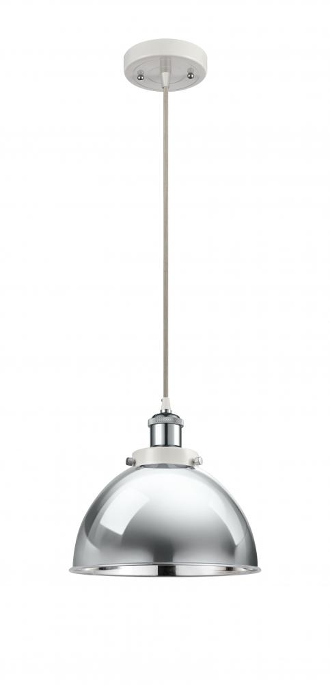 Derby - 1 Light - 10 inch - White Polished Chrome - Cord hung - Mini Pendant