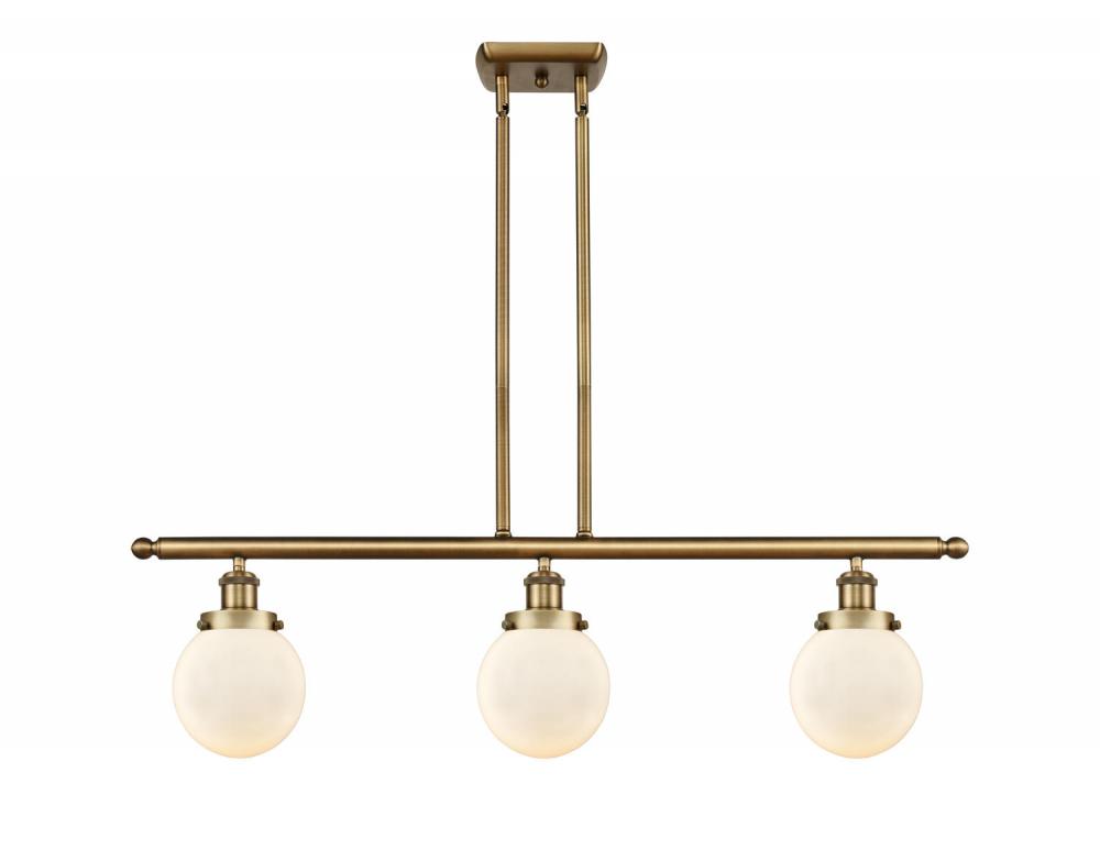 Beacon - 3 Light - 36 inch - Brushed Brass - Stem Hung - Island Light