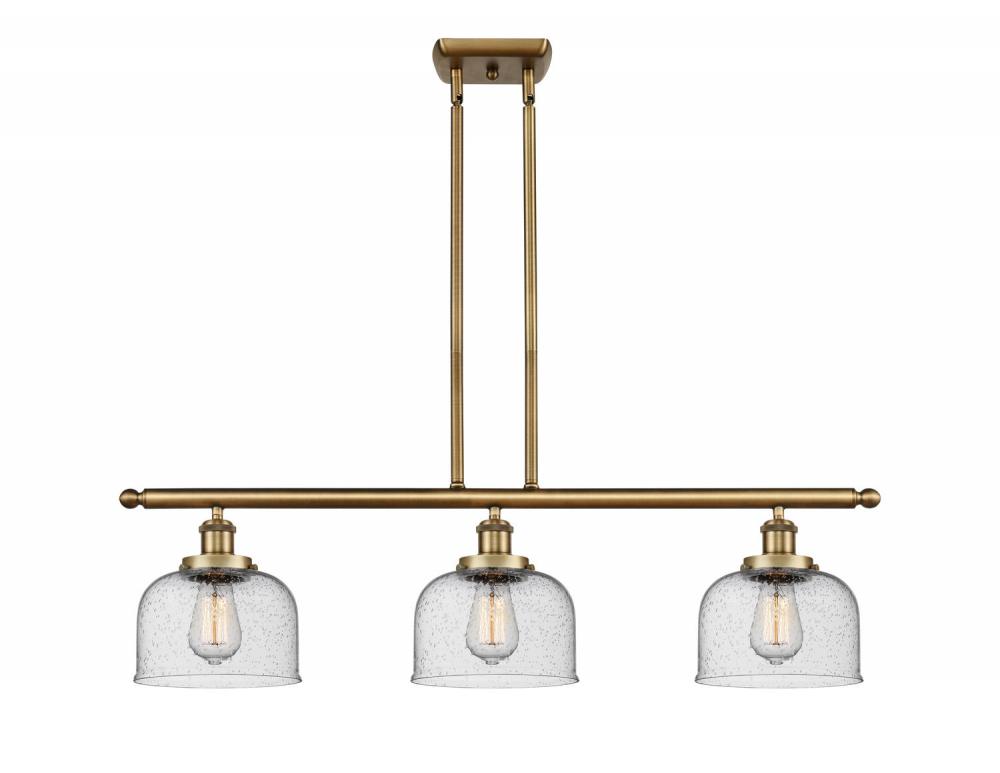 Bell - 3 Light - 36 inch - Brushed Brass - Stem Hung - Island Light