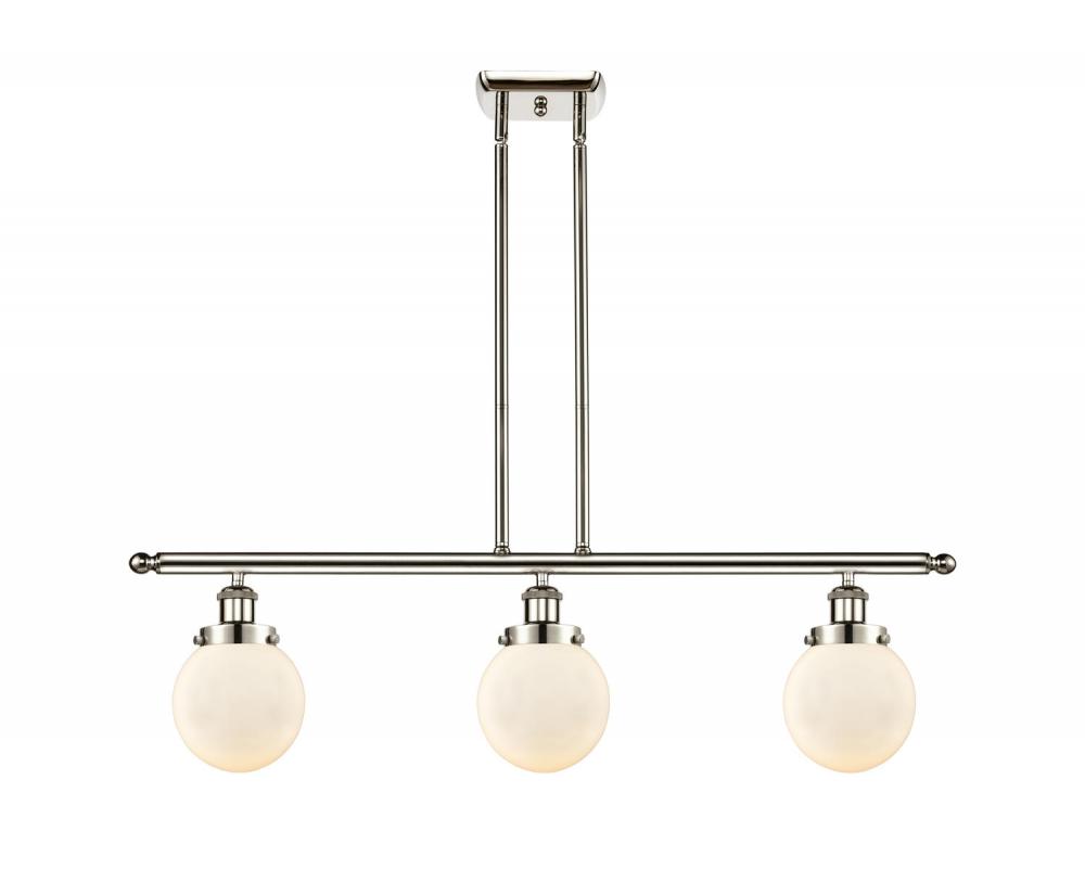 Beacon - 3 Light - 36 inch - Polished Nickel - Stem Hung - Island Light