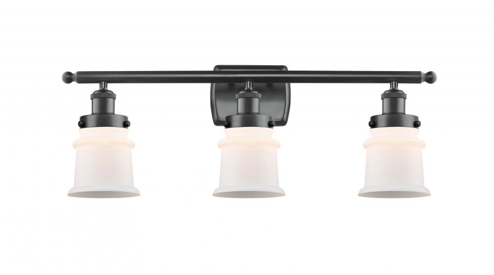 Canton - 3 Light - 26 inch - Matte Black - Bath Vanity Light