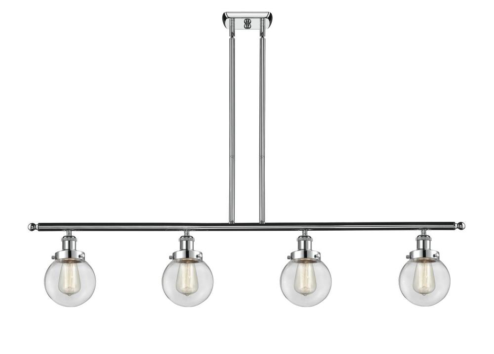 Beacon - 4 Light - 48 inch - Polished Chrome - Stem Hung - Island Light