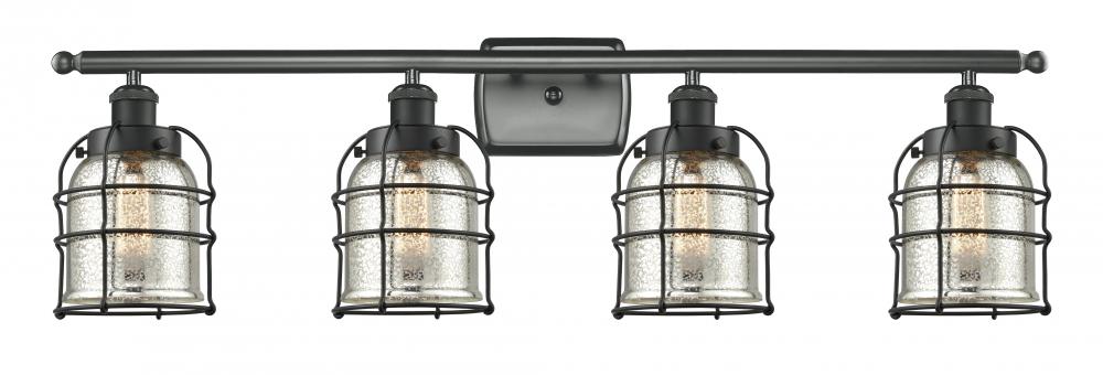 Bell Cage - 4 Light - 36 inch - Matte Black - Bath Vanity Light