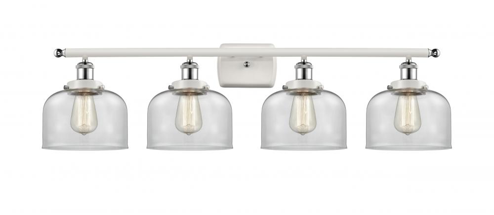 Bell - 4 Light - 38 inch - White Polished Chrome - Bath Vanity Light