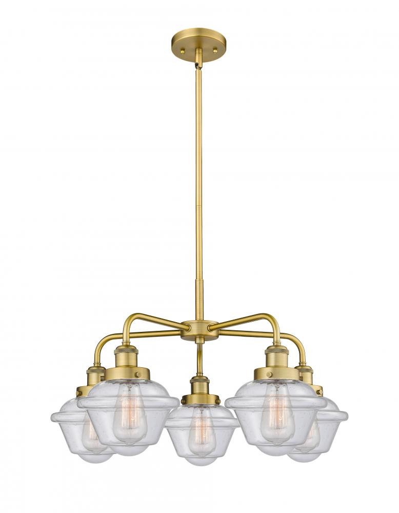 Oxford - 5 Light - 26 inch - Brushed Brass - Chandelier