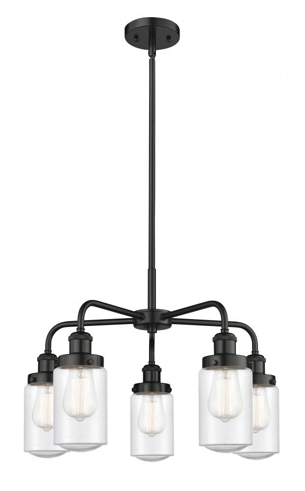 Dover - 5 Light - 23 inch - Matte Black - Chandelier