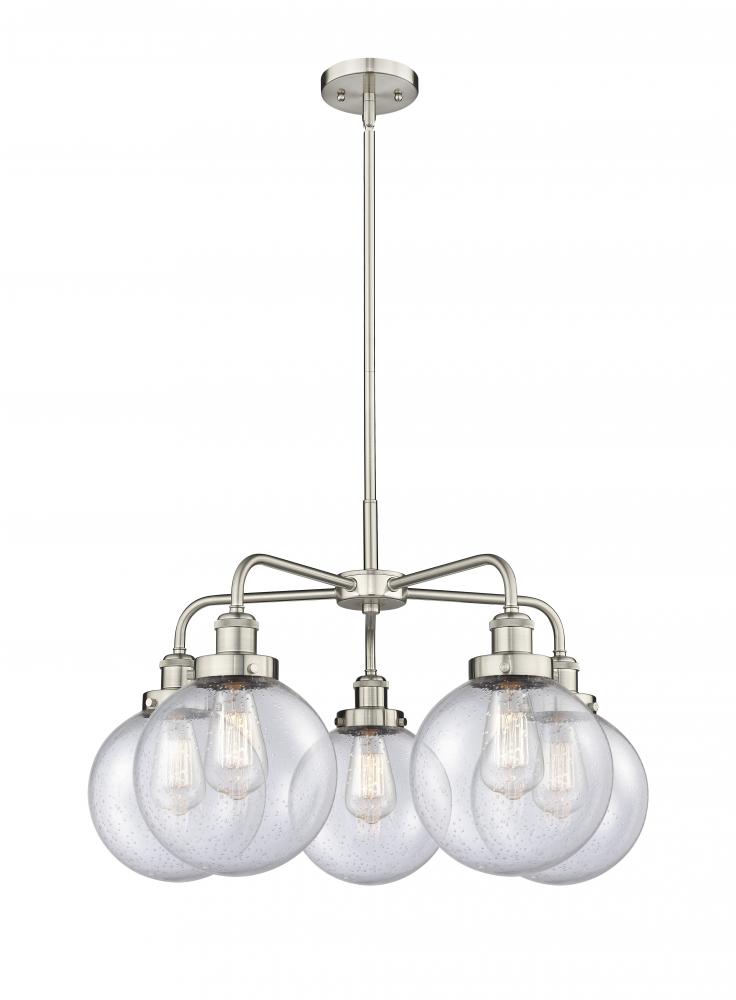 Beacon - 5 Light - 27 inch - Satin Nickel - Chandelier