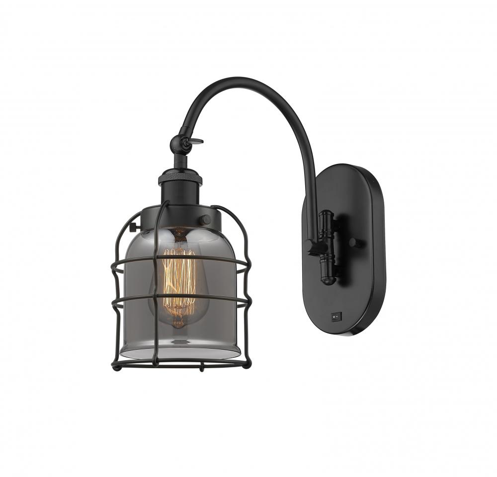 Bell Cage - 1 Light - 6 inch - Matte Black - Sconce