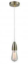 Innovations Lighting 100AB-10W-4AB - Fairchild - 1 Light - 2 inch - Antique Brass - Cord hung - Mini Pendant