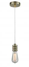 Innovations Lighting 100AB-10W-5AB - Gatsby - 1 Light - 2 inch - Antique Brass - Cord hung - Mini Pendant