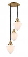 Innovations Lighting 113F-3P-BB-G661-7 - Bullet - 3 Light - 14 inch - Brushed Brass - Cord hung - Multi Pendant