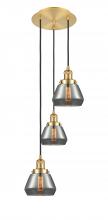 Innovations Lighting 113F-3P-SG-G173 - Fulton - 3 Light - 14 inch - Satin Gold - Cord hung - Multi Pendant