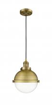 Innovations Lighting 201C-BB-HFS-82-BB-LED - Hampden - 1 Light - 9 inch - Brushed Brass - Cord hung - Mini Pendant