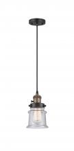Innovations Lighting 201CSW-BAB-G184S-LED - Canton - 1 Light - 5 inch - Black Antique Brass - Cord hung - Mini Pendant