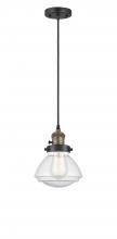 Innovations Lighting 201CSW-BAB-G324-LED - Olean - 1 Light - 7 inch - Black Antique Brass - Cord hung - Mini Pendant