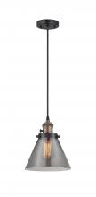 Innovations Lighting 201CSW-BAB-G43-LED - Cone - 1 Light - 8 inch - Black Antique Brass - Cord hung - Mini Pendant
