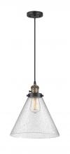 Innovations Lighting 201CSW-BAB-G44-L-LED - Cone - 1 Light - 12 inch - Black Antique Brass - Cord hung - Mini Pendant