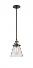 Innovations Lighting 201CSW-BAB-G62-LED - Cone - 1 Light - 6 inch - Black Antique Brass - Cord hung - Mini Pendant