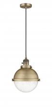 Innovations Lighting 201CSW-BB-HFS-84-BB-LED - Hampden - 1 Light - 9 inch - Brushed Brass - Cord hung - Mini Pendant