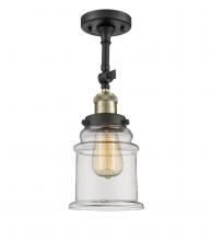 Innovations Lighting 201F-BAB-G182 - Canton - 1 Light - 6 inch - Black Antique Brass - Semi-Flush Mount