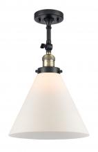 Innovations Lighting 201F-BAB-G41-L - Cone - 1 Light - 12 inch - Black Antique Brass - Semi-Flush Mount