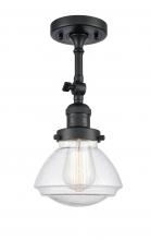 Innovations Lighting 201F-BK-G324-LED - Olean - 1 Light - 7 inch - Matte Black - Semi-Flush Mount