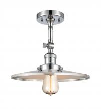 Innovations Lighting 201F-PC-MFR-PC-12 - Railroad - 1 Light - 12 inch - Polished Chrome - Semi-Flush Mount