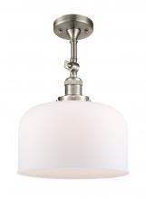 Innovations Lighting 201F-SN-G71-L - Bell - 1 Light - 12 inch - Brushed Satin Nickel - Semi-Flush Mount