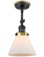 Innovations Lighting 201FBP-BKAB-G41 - Cone - 1 Light - 8 inch - Matte Black - Semi-Flush Mount