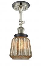 Innovations Lighting 201FBP-PNBK-G146 - Chatham - 1 Light - 7 inch - Polished Nickel - Semi-Flush Mount