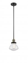 Innovations Lighting 201S-BAB-G324-LED - Olean - 1 Light - 7 inch - Black Antique Brass - Stem Hung - Mini Pendant