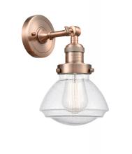 Innovations Lighting 203-AC-G324-LED - Olean - 1 Light - 7 inch - Antique Copper - Sconce