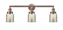 Innovations Lighting 205-AC-G58 - Bell - 3 Light - 30 inch - Antique Copper - Bath Vanity Light