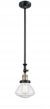 Innovations Lighting 206-BAB-G324-LED - Olean - 1 Light - 7 inch - Black Antique Brass - Stem Hung - Adjustable Mini Pendant