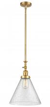 Innovations Lighting 206-SG-G44-L-LED - Cone - 1 Light - 12 inch - Satin Gold - Stem Hung - Mini Pendant