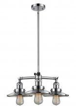 Innovations Lighting 207-PC-M7 - Railroad - 3 Light - 19 inch - Polished Chrome - Stem Hung - Chandelier