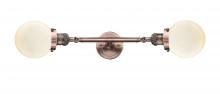 Innovations Lighting 208L-AC-G201-6 - Beacon - 2 Light - 6 inch - Antique Copper - Bath Vanity Light