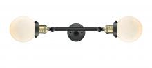 Innovations Lighting 208L-BAB-G201-6 - Beacon - 2 Light - 6 inch - Black Antique Brass - Bath Vanity Light