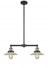 Innovations Lighting 209-BAB-G2 - Halophane - 2 Light - 21 inch - Black Antique Brass - Stem Hung - Island Light